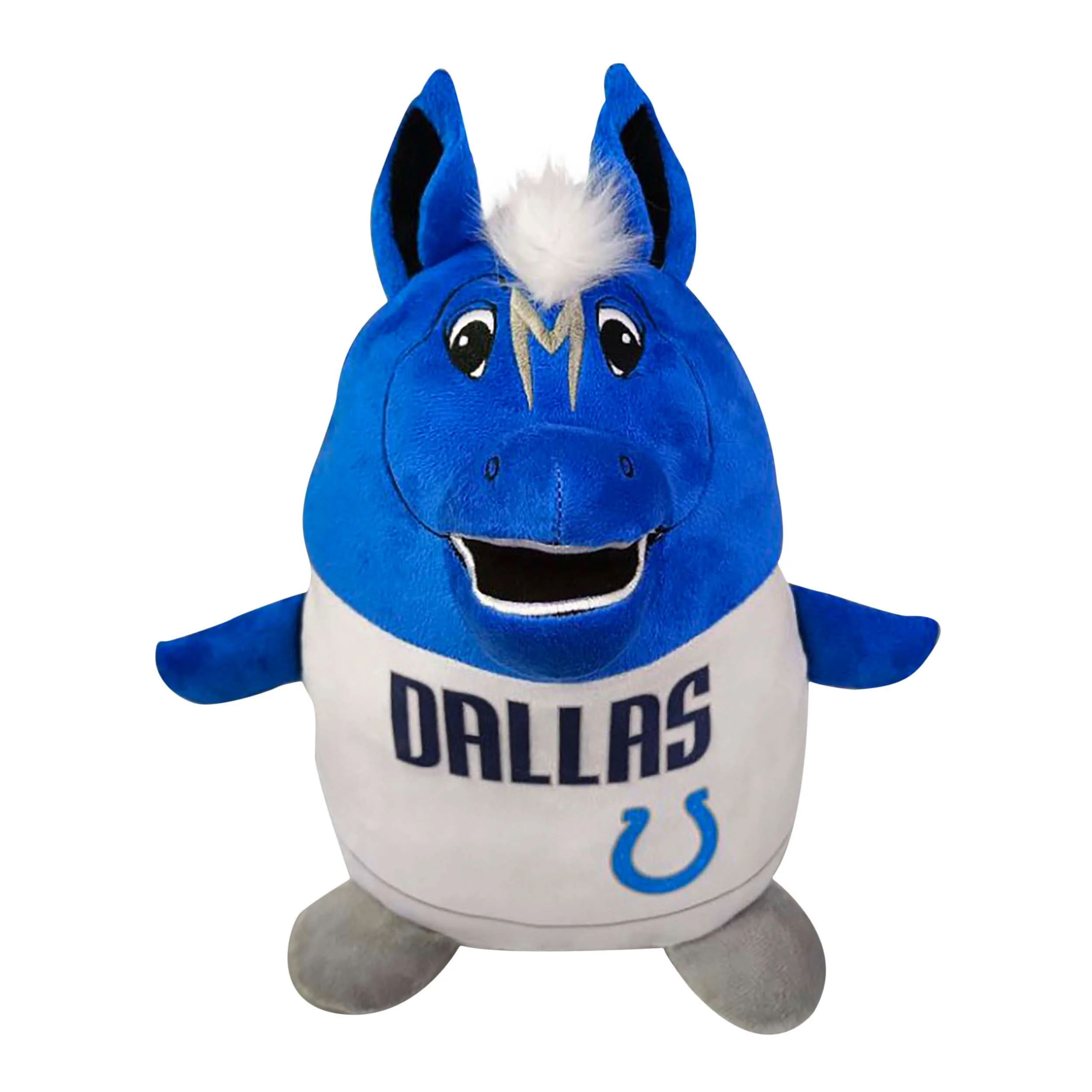 DALLAS MAVERICKS CHAMP 3D WHITE ROYAL MASCOT HORSE BIG PLUSH