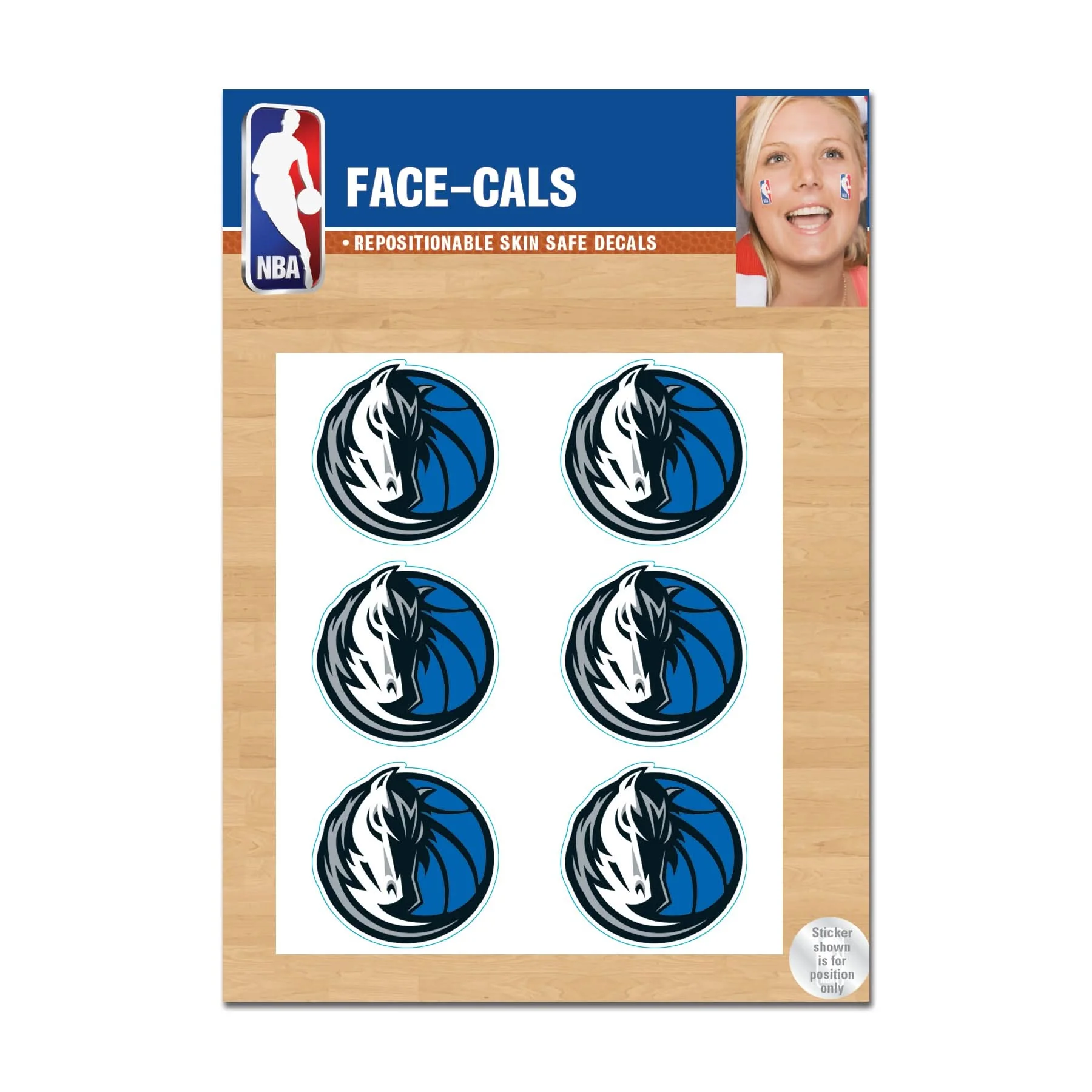 DALLAS MAVERICKS WINCRAFT HORSEHEAD FACE-CAL DECAL