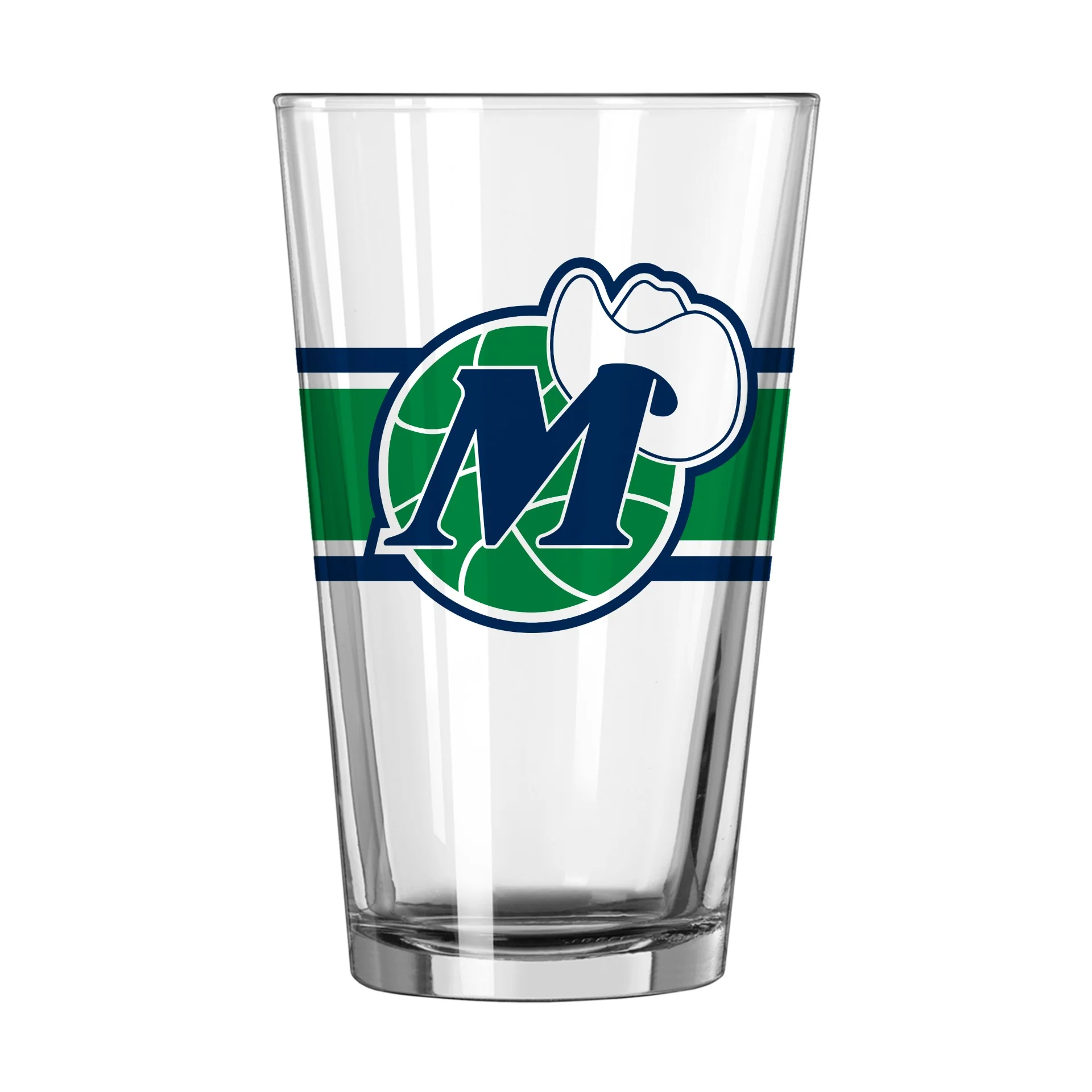 DALLAS MAVERICKS LOGO BRANDS 16OZ HARDWOOD CLASSIC STRIPE PINT