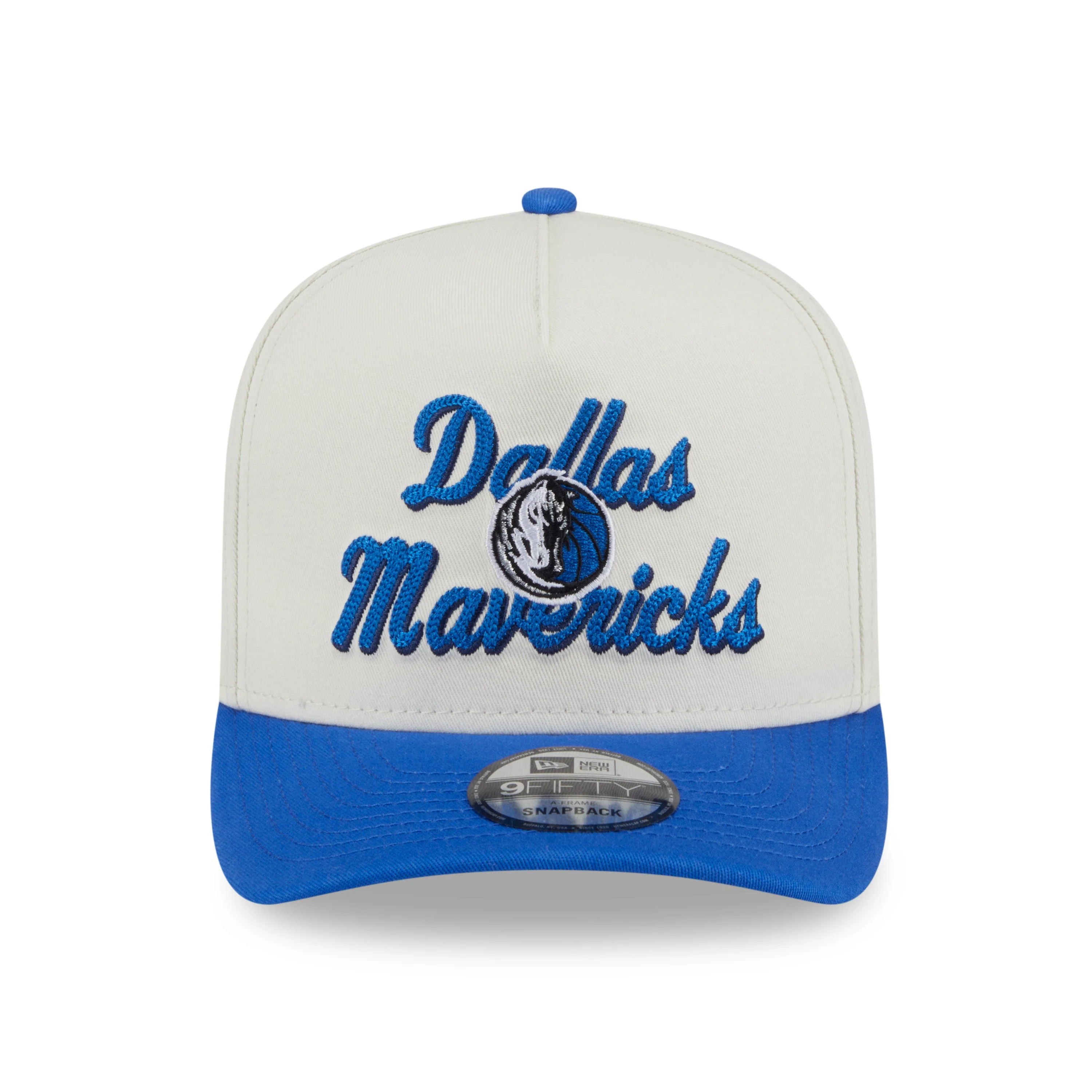 DALLAS MAVERICKS NEW ERA CHAIN STICH CREAM SNAPBACK CAP - Image 2