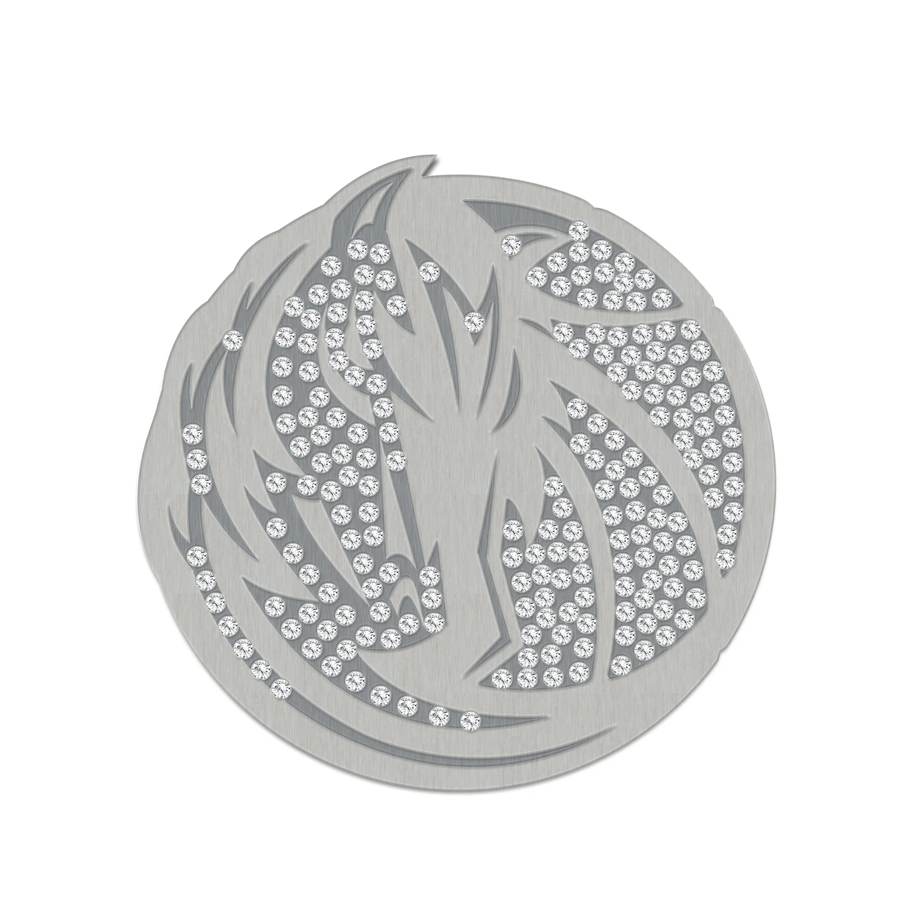 DALLAS MAVERICKS SILVER HORSEHEAD BLING PIN