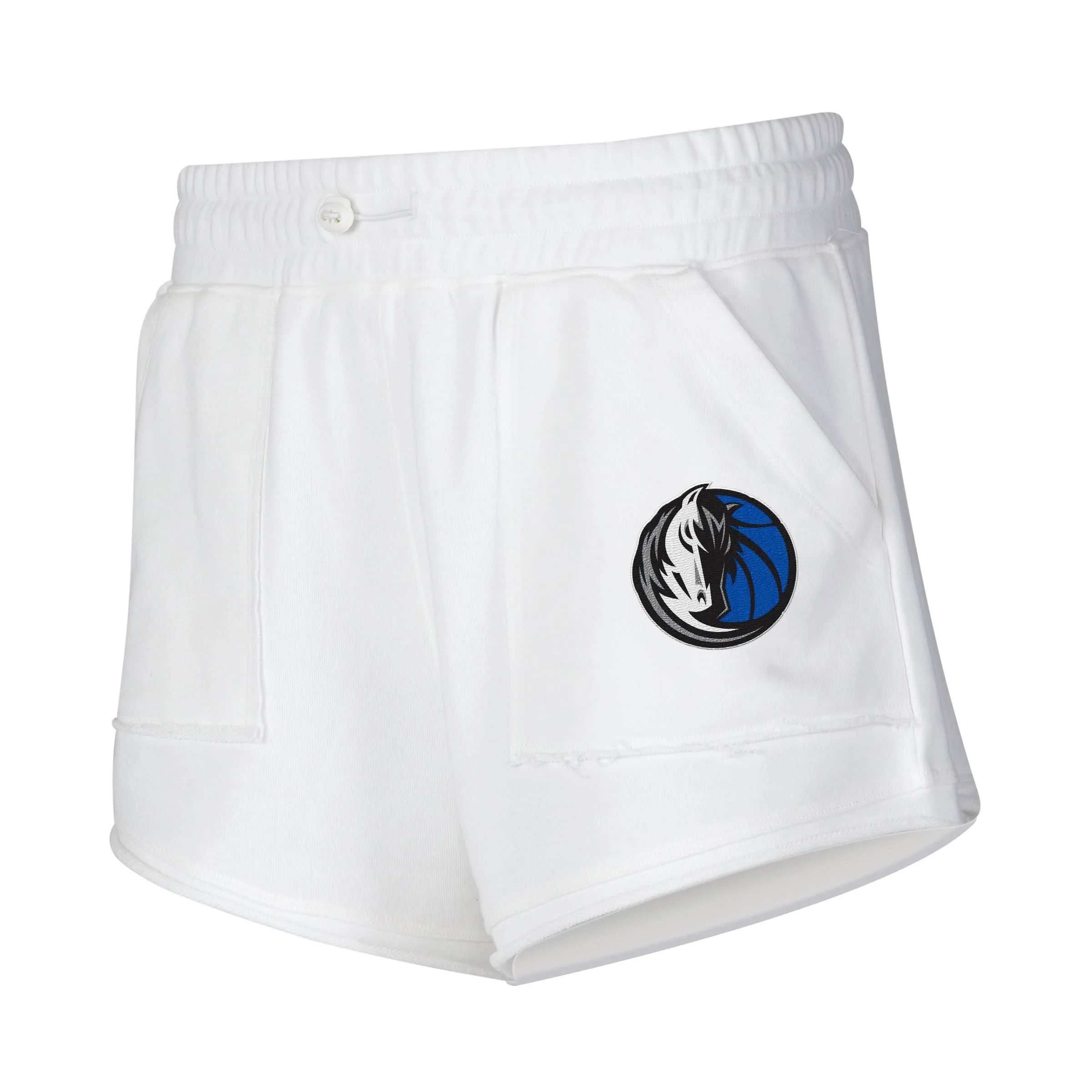 DALLAS MAVERICKS CONCEPT SPORTS WOMEN'S WHITE TERRY SHORTS