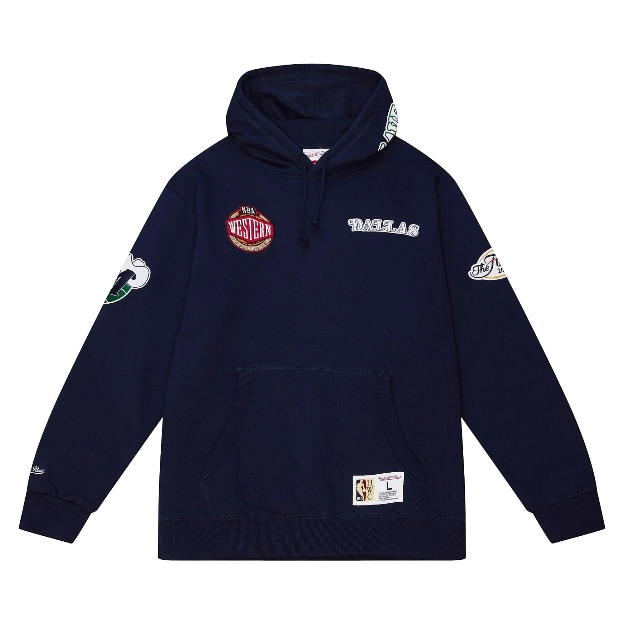 DALLAS MAVERICKS MITCHELL & NESS HARDWOOD CLASSIC NAVY HOODIE