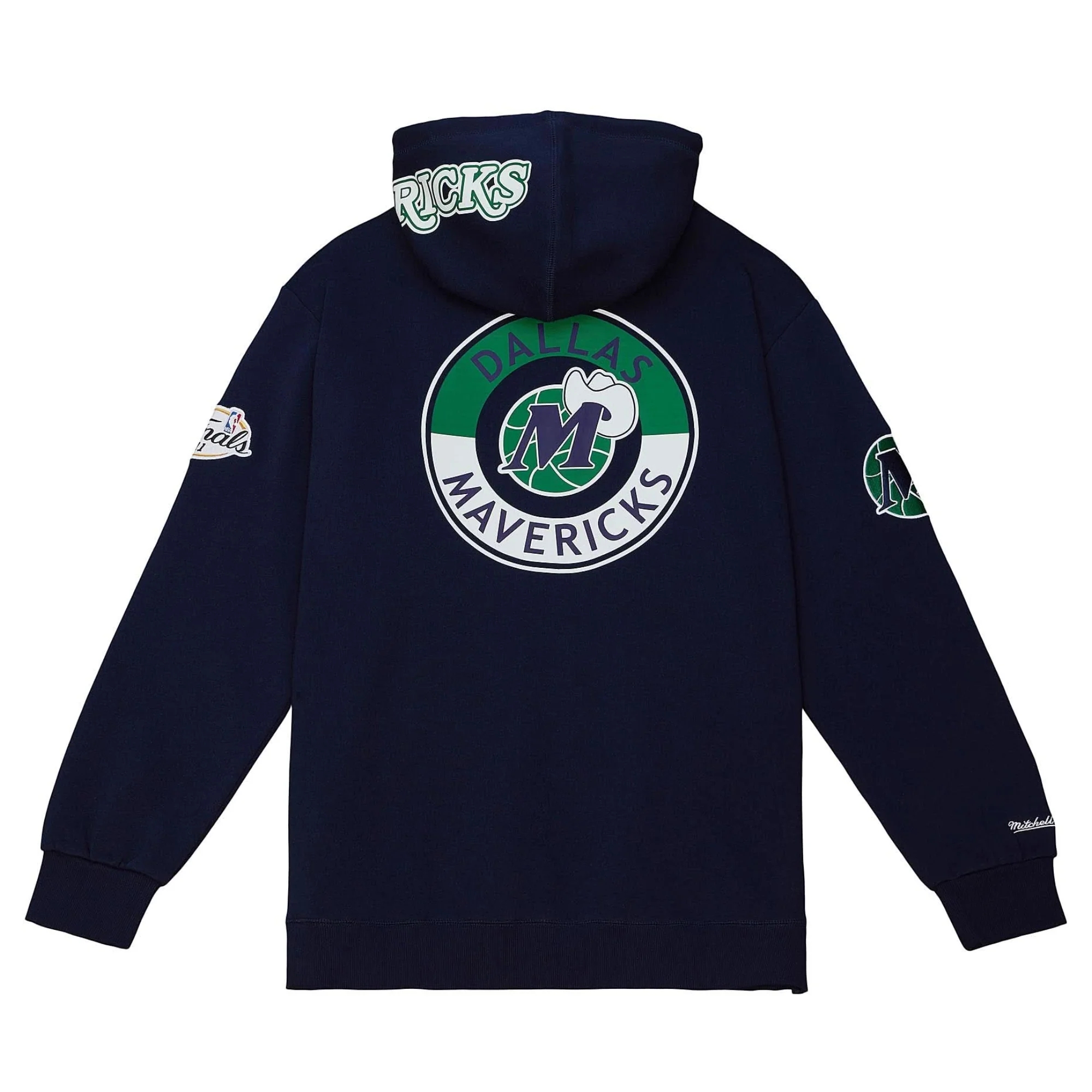 DALLAS MAVERICKS MITCHELL & NESS HARDWOOD CLASSIC NAVY HOODIE - Image 2