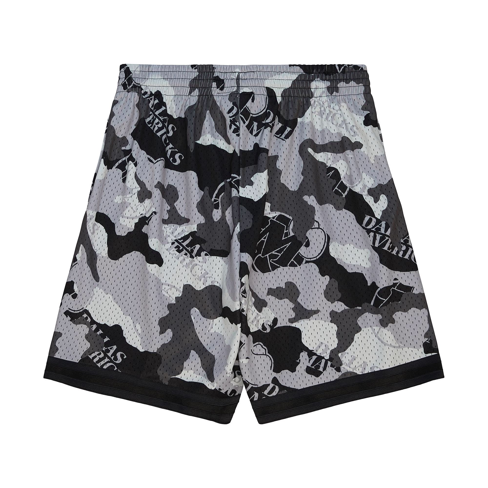 DALLAS MAVERICKS MITCHELL & NESS BLACK CAMO SWINGMAN SHORTS - Image 2