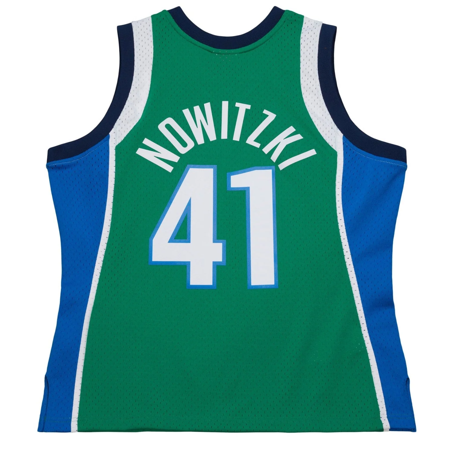 DALLAS MAVERICKS MITCHELL & NESS 45TH ANNIVERSARY HARDWOOD CLASSIC DIRK NOWITZKI GREEN SWINGMAN JERSEY - Image 2