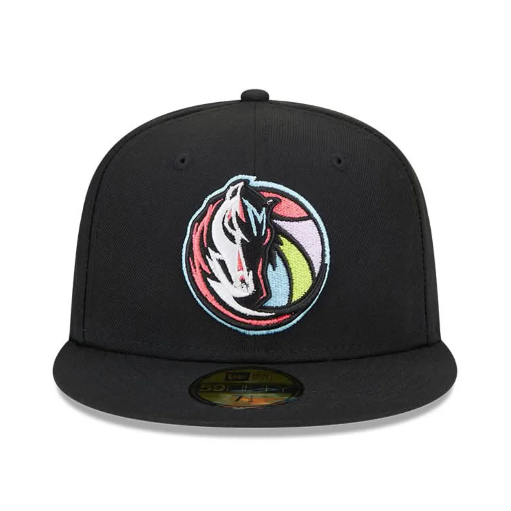 DALLAS MAVERICKS NEW ERA HORSEHEAD BLACK COLOR PACK FITTED CAP - Image 2