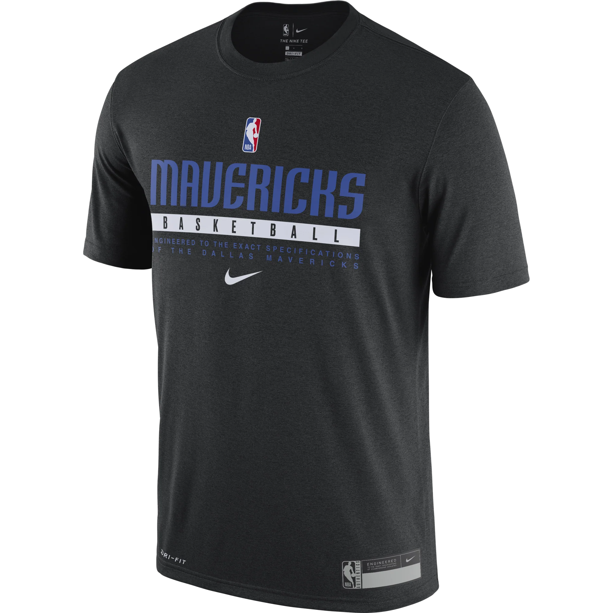 DALLAS MAVERICKS NIKE 20-21 BLACK PRACTICE TEE