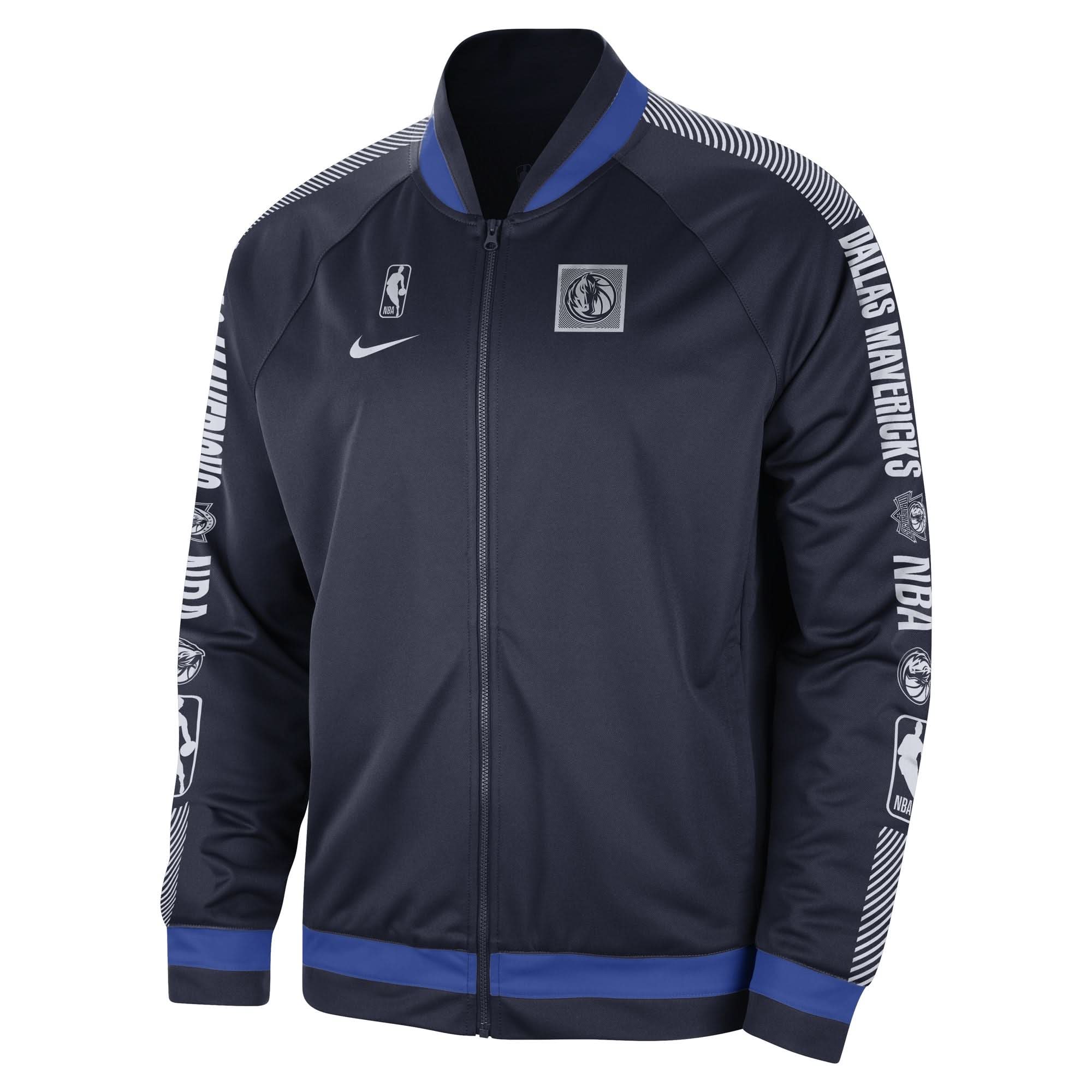 DALLAS MAVERICKS NIKE NAVY BLUE FULL-ZIP JACKET