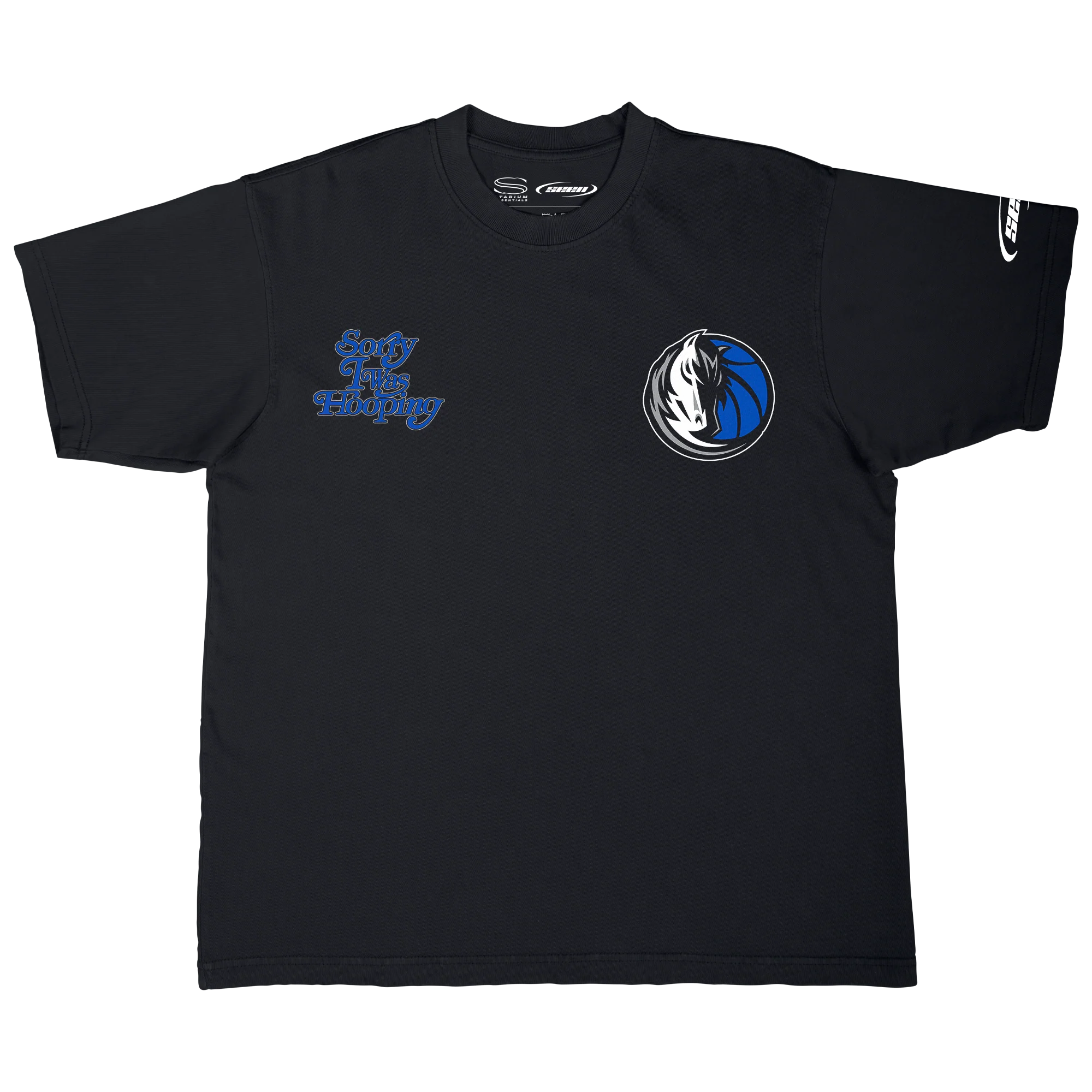 DALLAS MAVERICKS BRAND SEEN BLACK HOOPING SHORT SLEEVE TEE